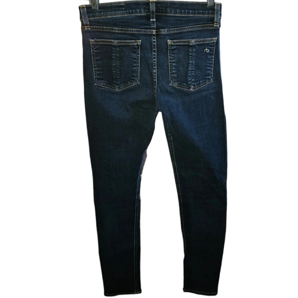 Rag & Bone High Rise Skinny Dark Wash Jeans - Picture 2 of 2